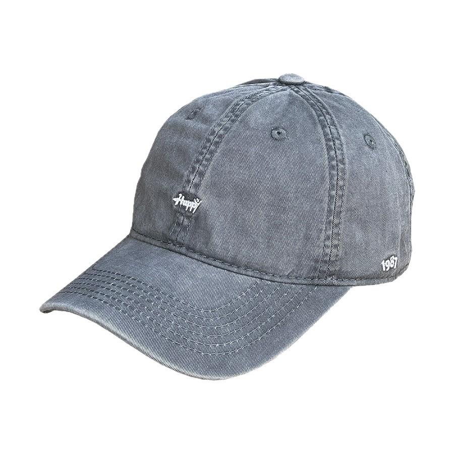 Happy small letter embroidered baseball hat, spring and summer new women's simple and versatile face small men's soft top cap