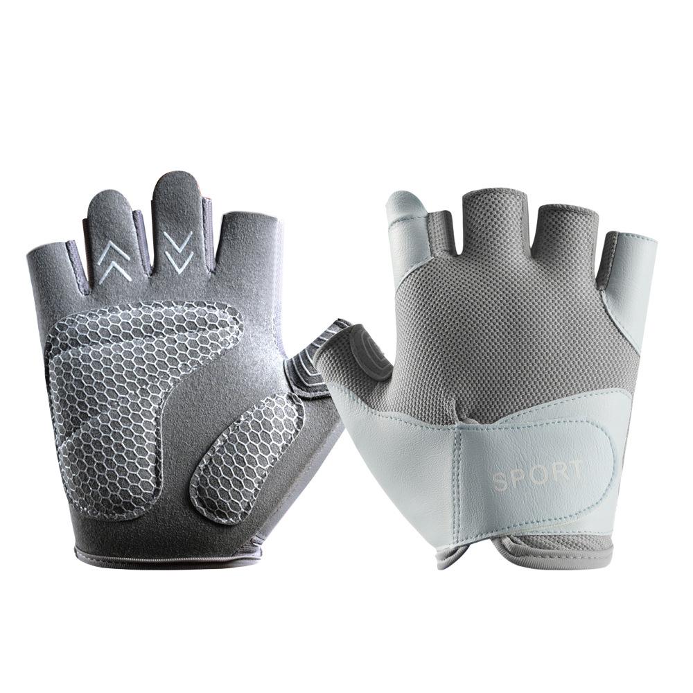 Sports and Fitness Half Finger Women's Spring and Summer Outdoor Breathable Non Slip Pilates Yoga Cycling Mountain Climbing Thin Gloves