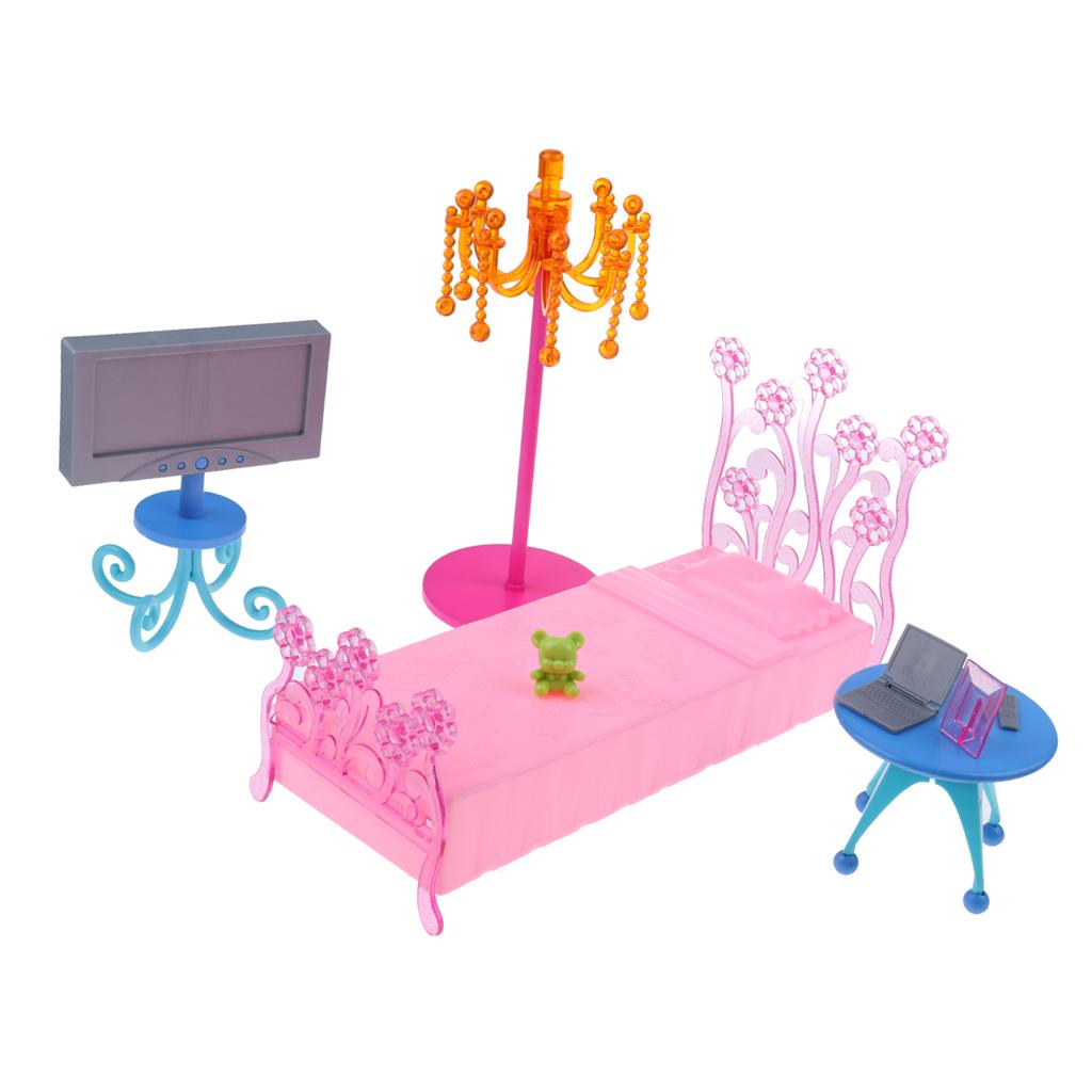 Dolls Bedroom Furniture Play Set /6 Doll House