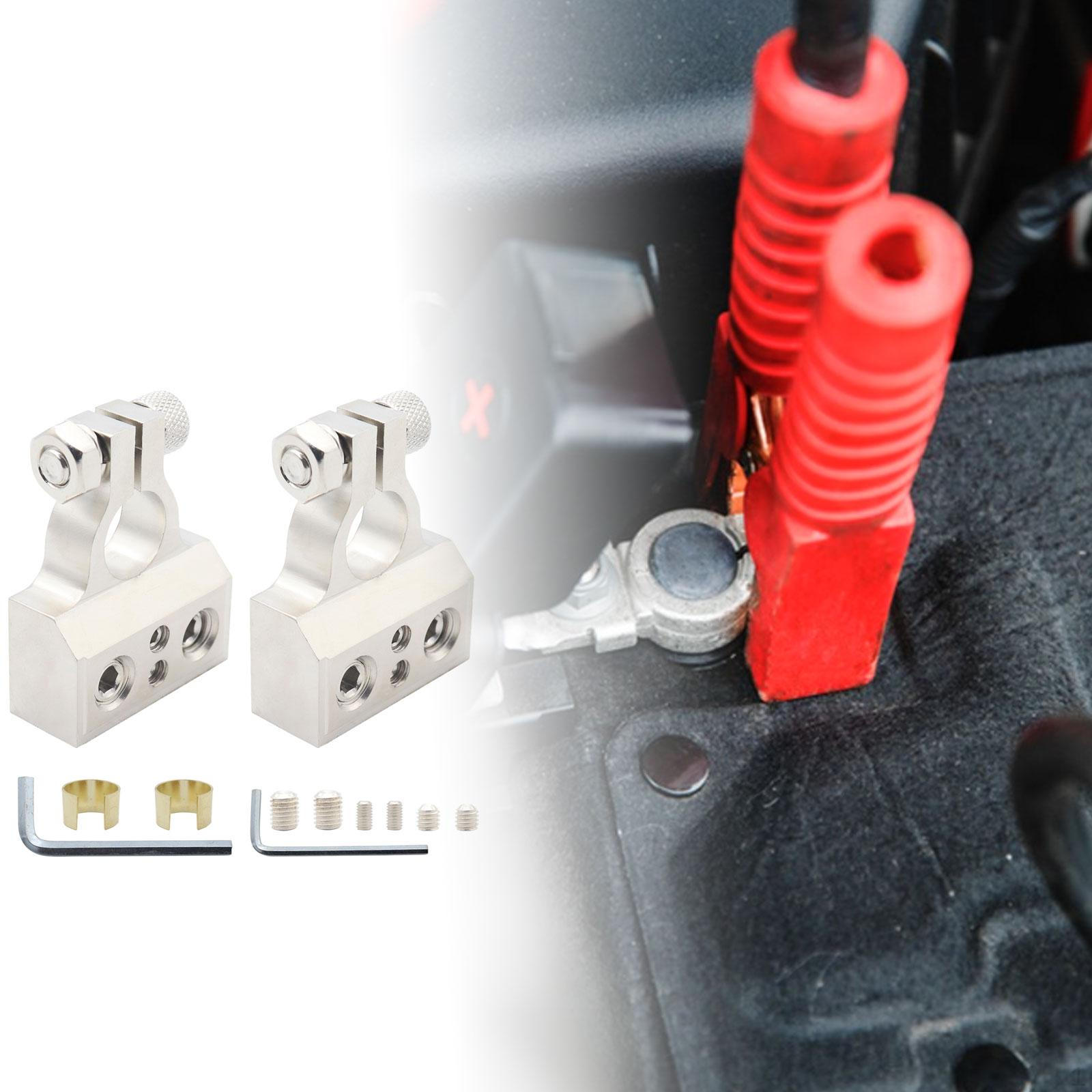 

2Pcs Car Battery Terminals Connectors Cable Universal Heavy Duty Terminal Post