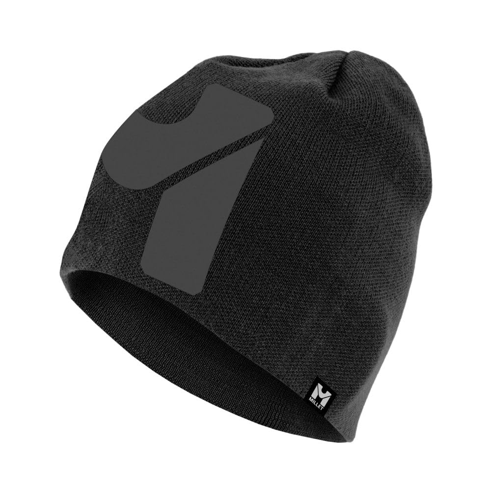 Millet Logo F Beanie, Unisex, MIV7589, Noir/Tarmac (NEW LOGO),