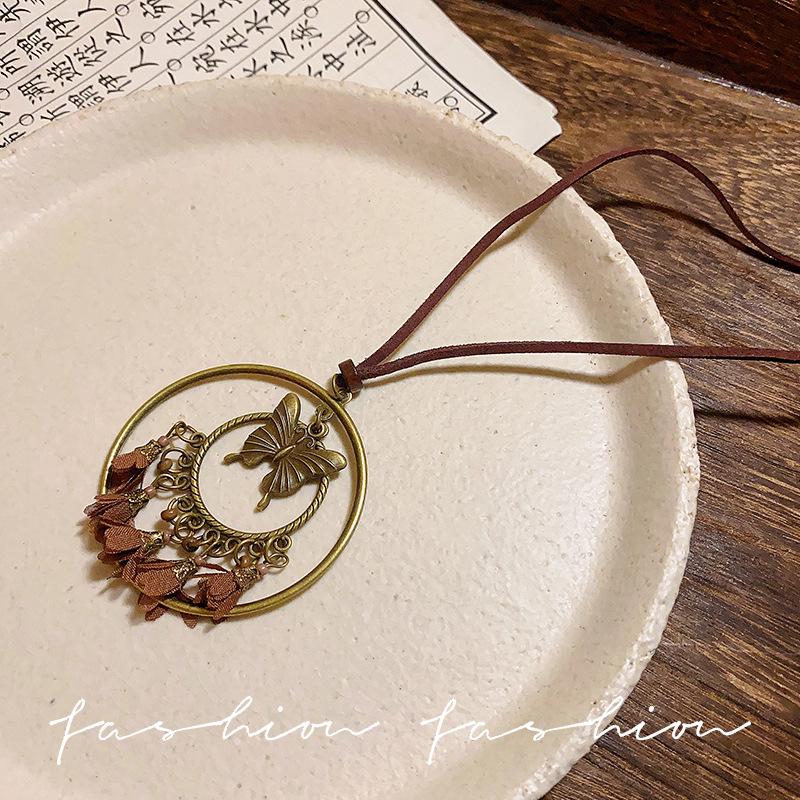 Colier Etnic Stil Ghioc de Stejar: Accesoriu de îmbrăcăminte unisex din bumbac și in țesut manual