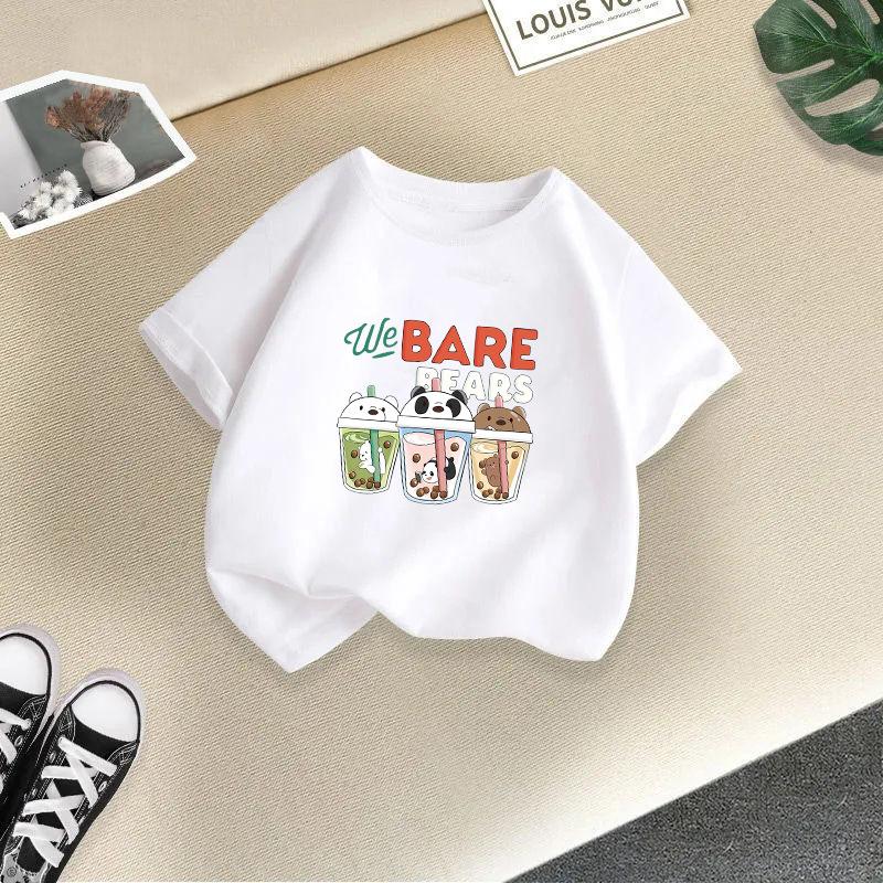 Children T-shirt Cute Animals Printed Kids 100% Cotton Tops O-Neck Short-sleeve Kids 2-13Y T-shirt