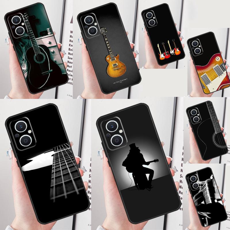 Vintage Music Guitars Phone Case For OPPO Reno 12 F 13 11 8T 7 8 10 Pro OPPO Find X8 Pro X6 Pro X3 X5 Lite Cover