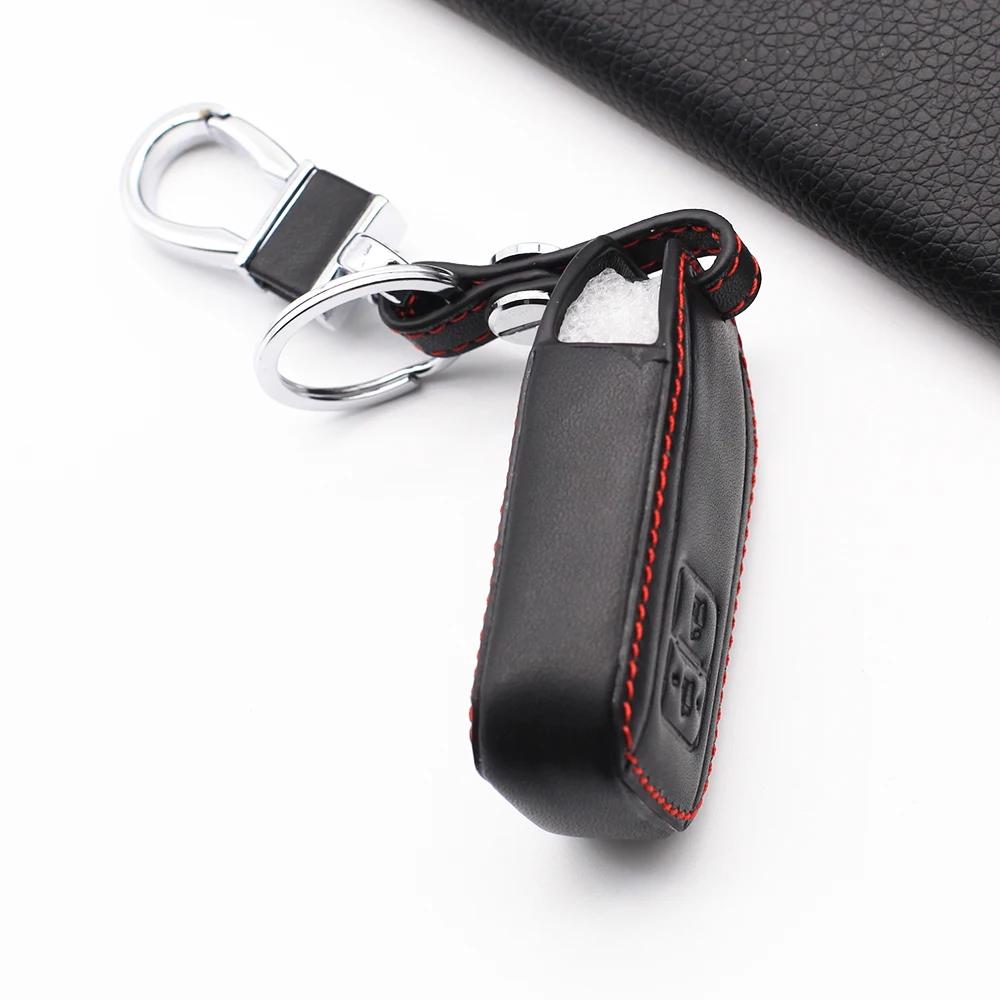 Exquisite Genuine Leather Car Key Cover Fob Case For Suzuki Swift   Wagon R 2 Buttons Remote Car Key Case Accessories