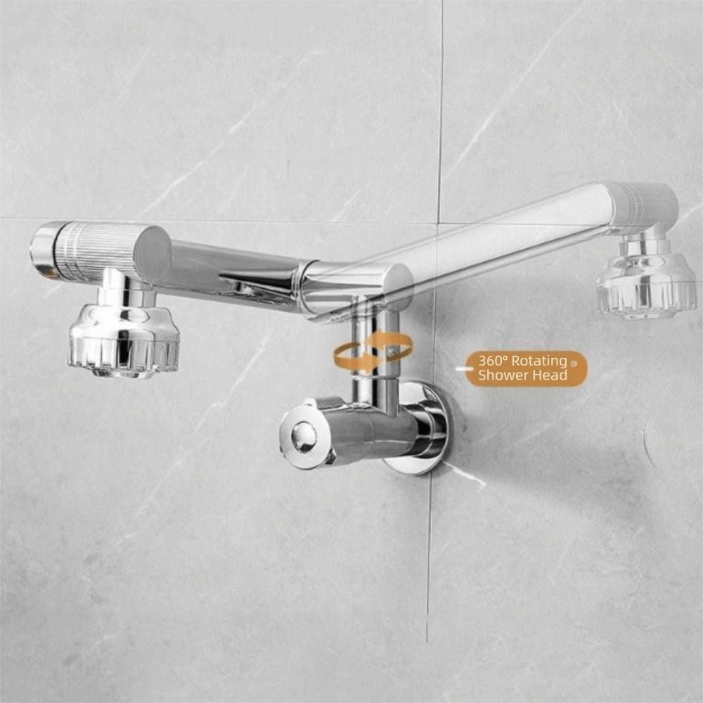 Stainless Steel Wall Mounted Faucet 360° Rotation Single Cold Water Tap  Sink Mounting