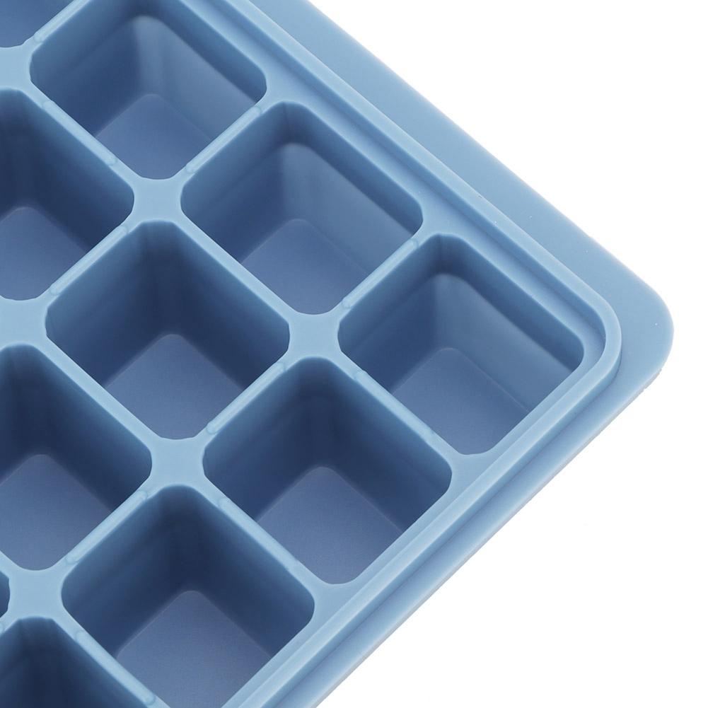 28Grids DIY Silicone Ice Tray Freeze Pudding Mold Chocolate Mould Baking with Lid Blue