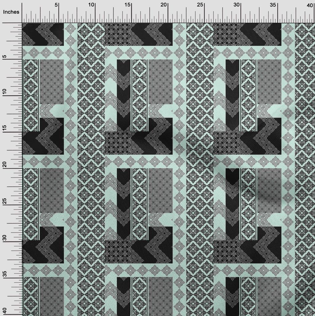 oneOone Cotton Flex Baby Blue Fabric Block Diy Clothing Quilting Fabric Print Fabric By Yard 40 Inch