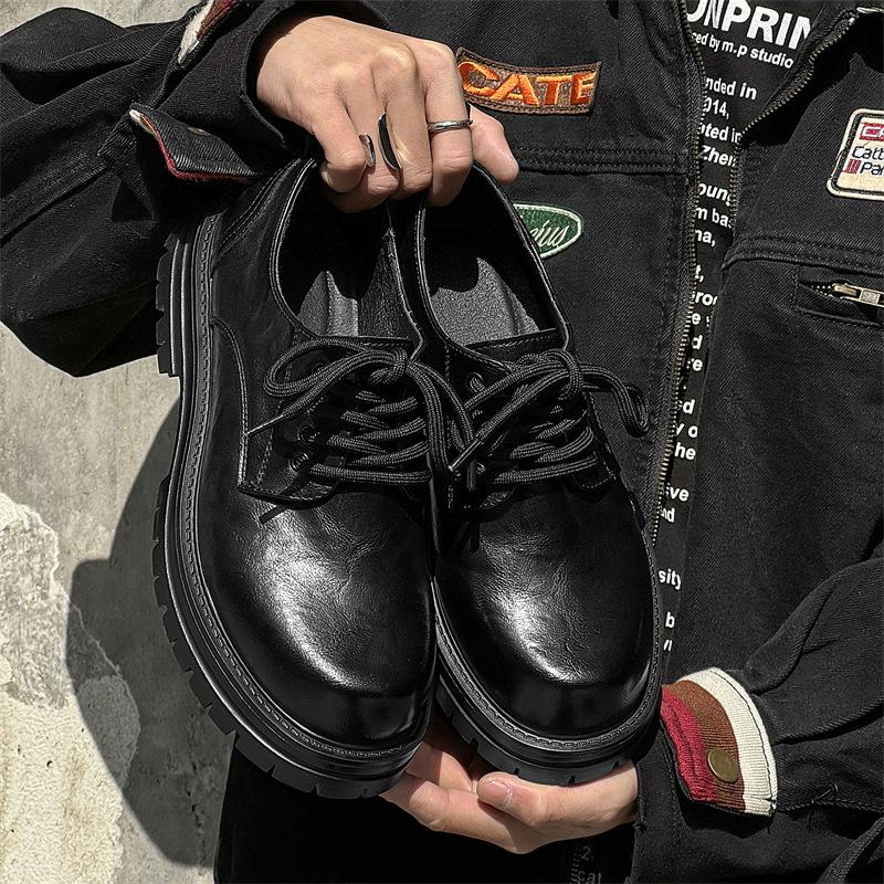 

Кожаные туфли мужские черные деловые повседневные формальные повседневные толстые подошвы для увеличения внутренней высоты свадебные жениха низкие 65225 черные -J 45 чёрный