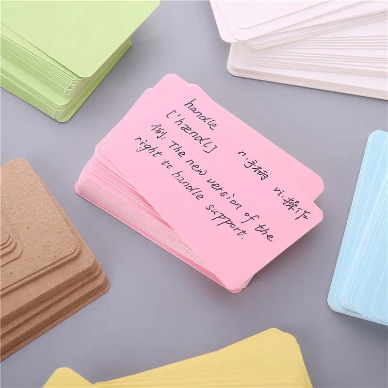100 STKS Kraftpapier Kaarten Blanco Visitekaartjes Berichten "Dankjewel" Kaarten Bruiloft Feest Label Bladwijzer Leerkaart & Uitnodigingen
