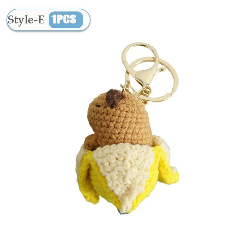 1-10PCS Capybara Crochet Doll Ornament Crochet Positive Energy Dolls Handmade Toy Desk Office Room Decoration Christmas Gifts