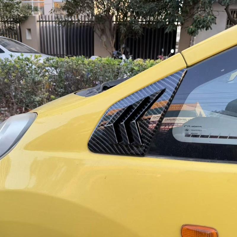 For Honda Fit Jazz 2009-2013 ABS Plastic Front Window Quarter Louver Cover Side Vent Trim Car Adhesive Accessories