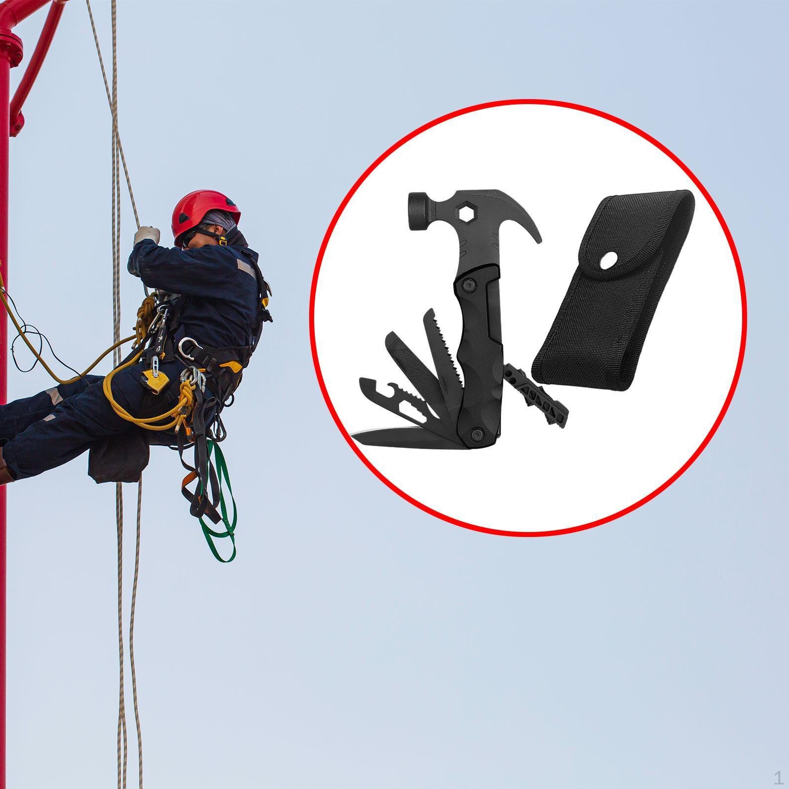 

Кемпинговый молоток-гвоздодер открывалка для бутылок прочный ручной инструмент для скалолазания двора рыбалки черный чёрный