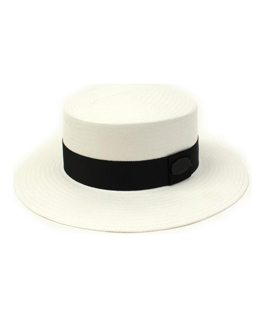 Yunibeosyeolkemiseuteuli White Flat Long Panama Hat Bk Panama Hat