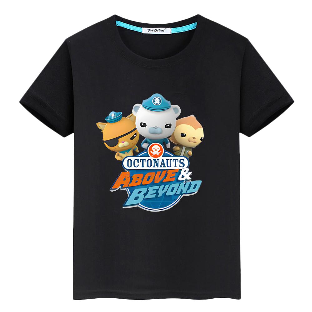 Oktonauten Druck 100% Baumwoll T-Shirt für Kinder Jungen 10 Jahre Cartoon Anime Kurz Kawaii Oberteile Stolz T-Shirt Y2K One Piece Mädchen Kleidung