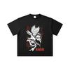 260 GSM Doppelgarn 32er Zählung 100% Baumwolle One Punch Man V4 Garou Aufdruck Unisex Schweres Baumwoll-T-Shirt