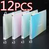 4/12pcs A4 Space Zipper Folder File Bag Pouch Sakura Stationery Storage Bag for School Office Supplies Cartoon Storage Organizer