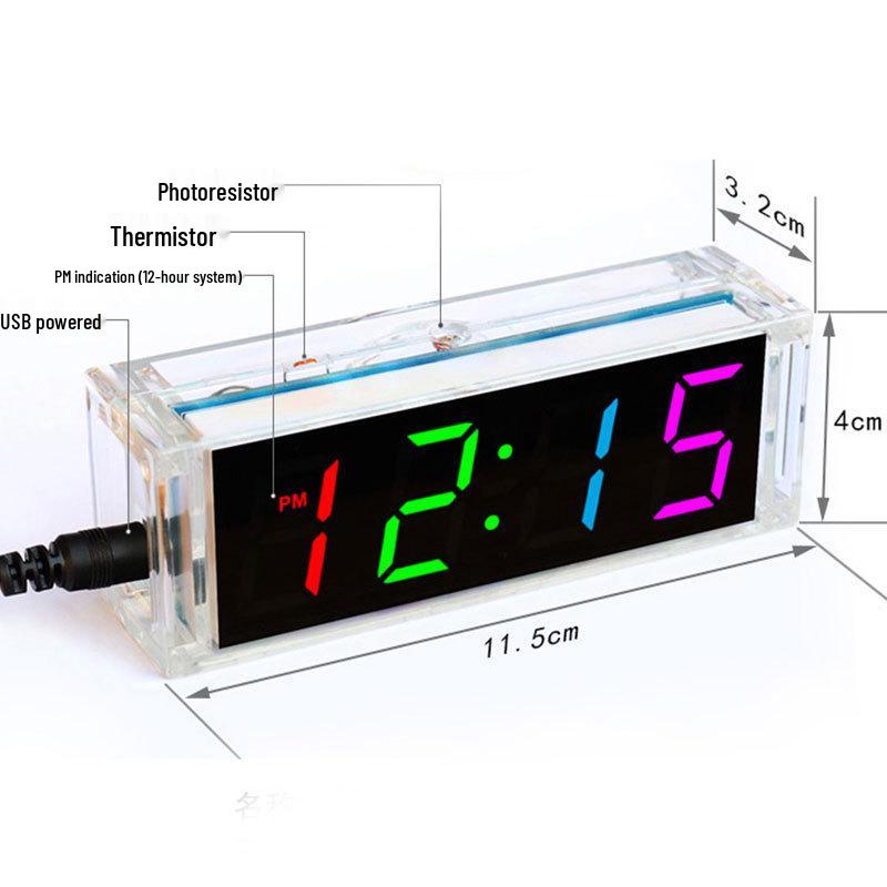 DIY Nixie-Röhren Siebenfarben-Uhr Bausatz: Elektronische Lötpraxis & Alarmzubehör