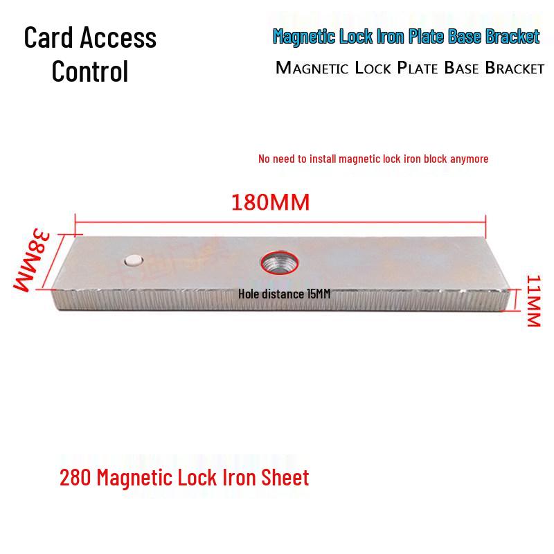 Iron Block Base Bracket with 280KG Magnetic Lock and L-Shaped Hole-Free Mounting Slot