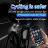 Devil's Eye Light, Bicycle, Bold Warning, Dynamic Light, Motorcycle, Electric Vehicle, Car Decoration Belt, Bluetooth App1PCS.