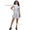 Cross-Border New Halloween Clothes Laser Bronzing Patent Leather Solid Sexy Party High Waist Jumpsuit Short dress Performance