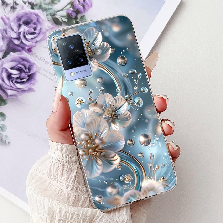For Vivo V21e Case V2061 Cute Cat Lion Painted Cover Soft Silicone Phone Cases For Vivo V21 V2066 V2108 V 21 VivoV21 E 4G Fundas