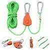 Pulley Ratchets Heavy Duty Rope Clip Hanger Lifting Pulley Lanyard Hanger Kayak Canoe Boat Reflective Rope Lock Tie Down Strap
