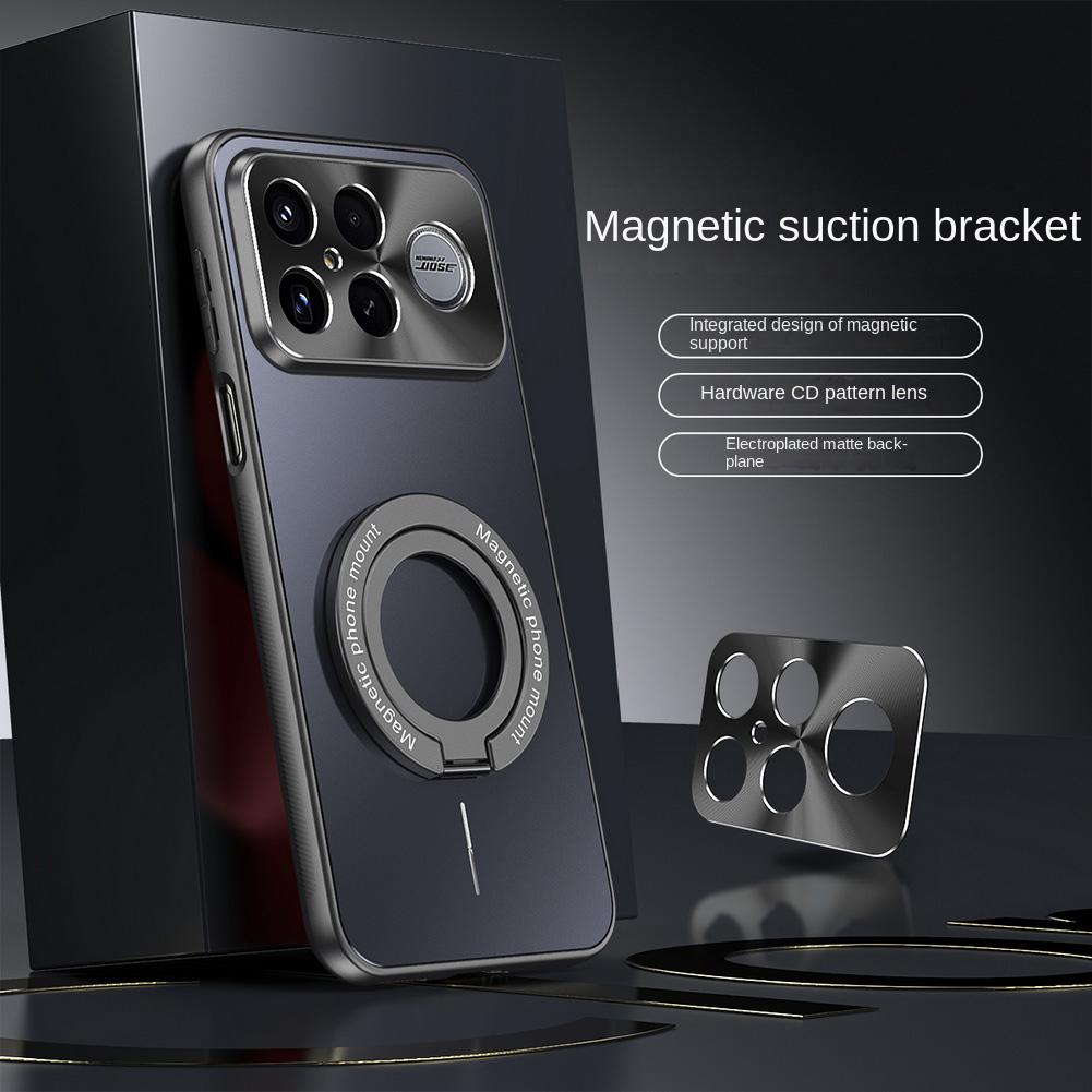 Electroplated Micro-matte Back Plate Thin Magnetic Ring Case For Poco F8 Ultra F8 Pro POCO F7 Ultra F7 Pro Camera Protect Cover