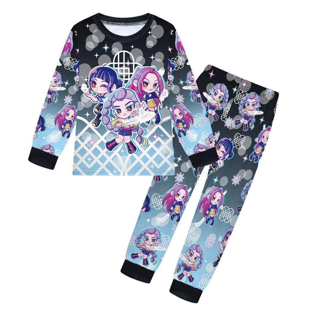 Barnemote Dressskjørt Rund Hals Langermet Topp Bukser