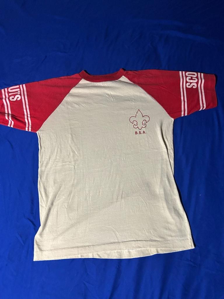 Vintage 70's Red Boy Scouts Of America Size L Unisex T-Shirt