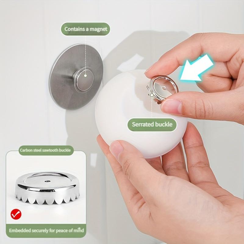 Stainless Steel Magnetic Soap Holder Container, No Drilling Wall Mounted Soap Holder, Kitchen Bathroom Wall Soap Storage