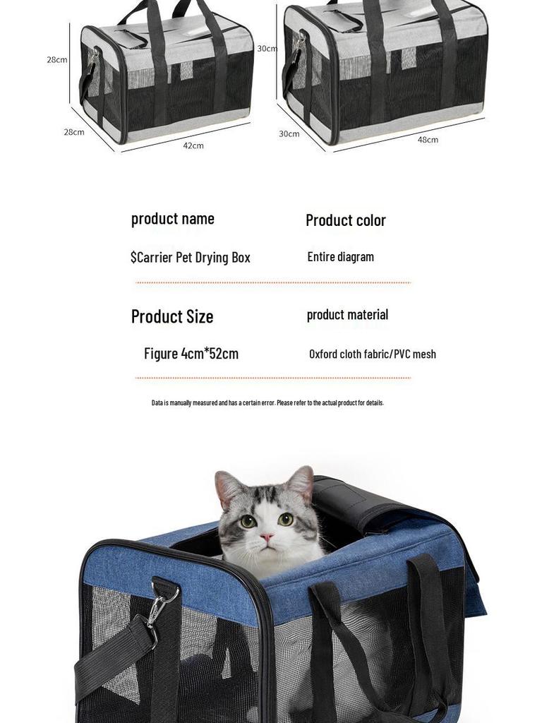 Atmungsaktive, faltbare Outdoor-Tragetasche für Haustiere – Umhängetasche mit großem Fassungsvermögen für Hunde und Katzen