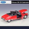 Welly 1/24 Citroen DS19 Cabriolet Alloy Luxy Car Model Diecast Metal Classic Retro Car Sports Vehicle Model Simulation Kids Gift
