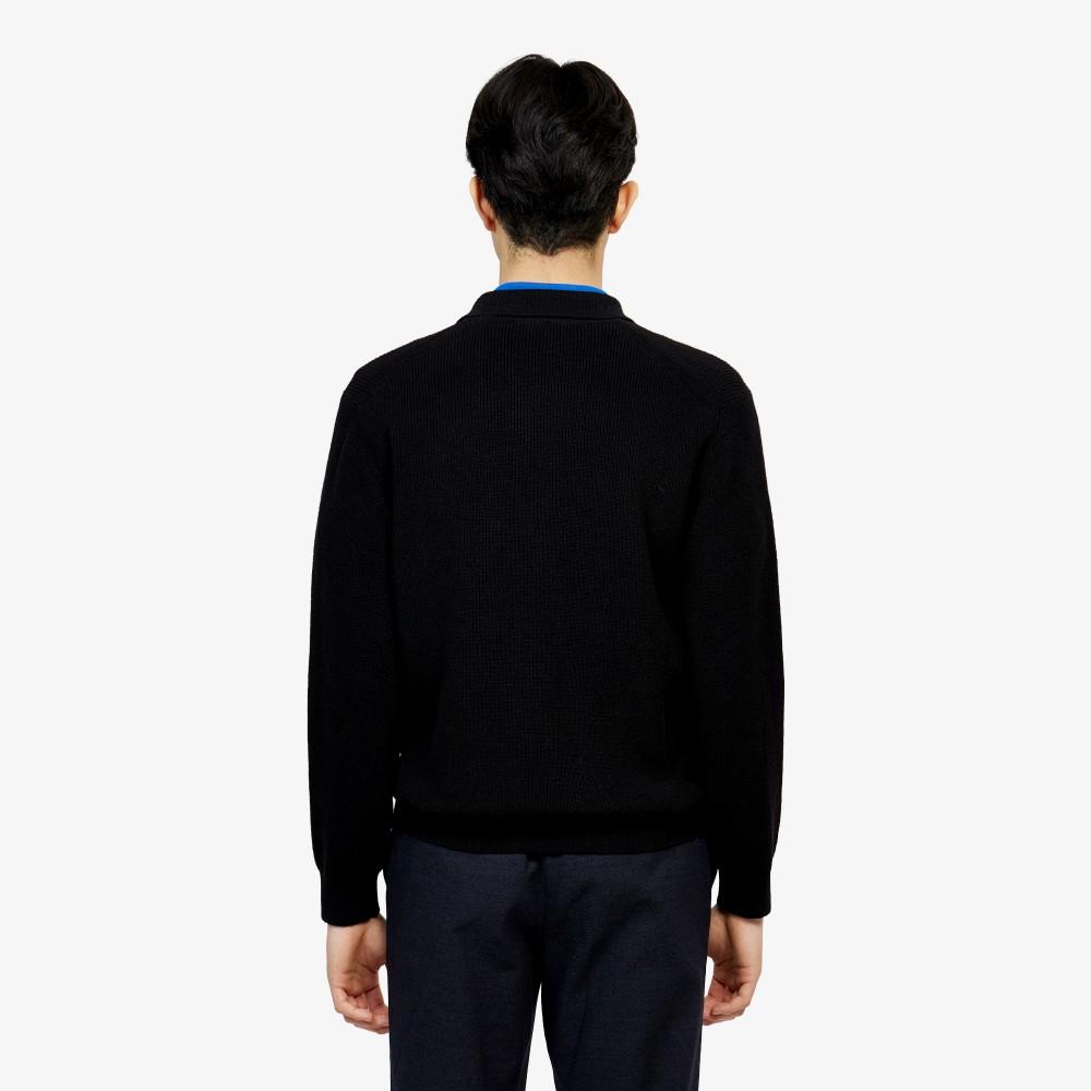 Lacoste Men's Ribbed Collar Zip-up Cardigan AH403E-56G031