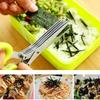 Stainless Steel Kitchen Scissors with Five Layers of Scallion Spice Shredded Food Office Paper Scissors