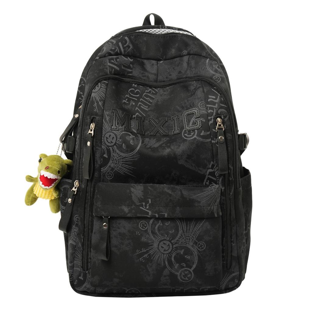 Schoolbag trendy school bag male high school student female graffiti junior high school student backpack college student large capacity lightweight