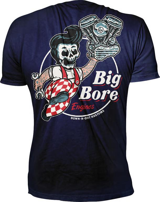 Lethal Threat Down-N-Out Big Bore T-Shirts Motorcycle ATV/UTV Street Bike PWC S разноцветный