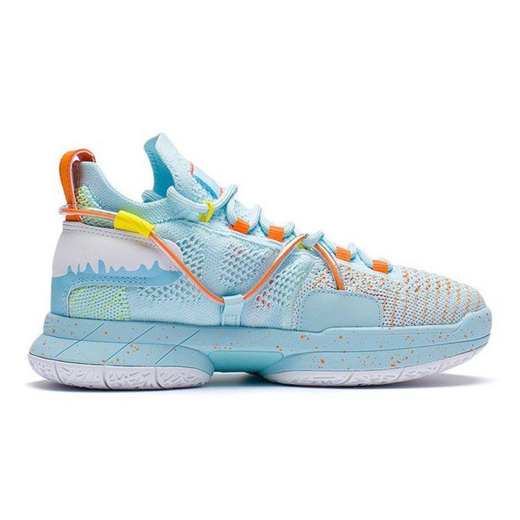 Li Ning Youth Flash 6 Anti-Slip Shock Absorption Wear-Resistant Rebound Mid-Top Basketball Shoes Kids basketball shoes Blue YKBR024-9