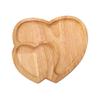 User Friendly Rubberwood Heart Shape Tray Serving Plate Suitable for Easy Cleaning Dessert Serving in Various Setting