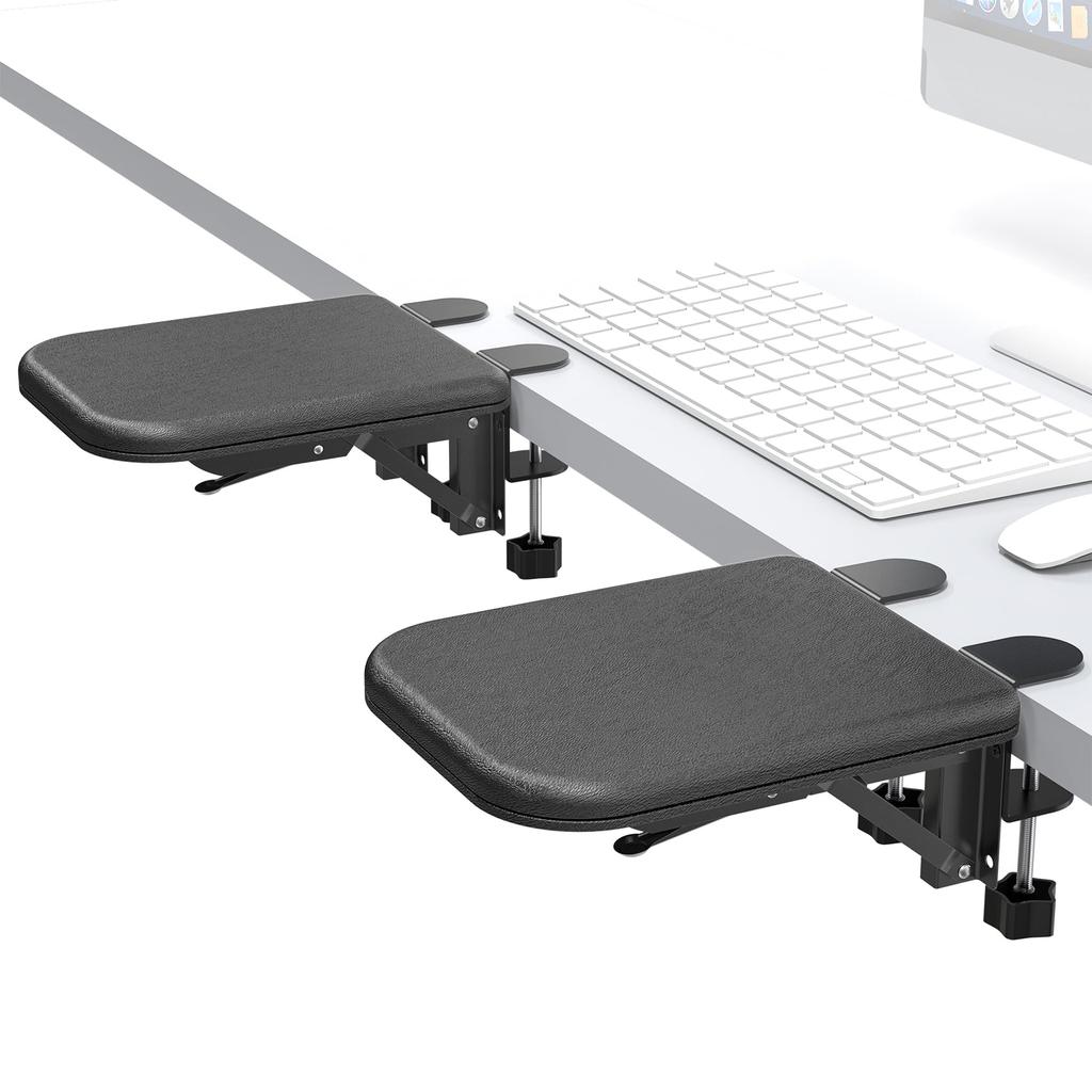 NODOCA Desktop Armrest Desk Extender Elbow Rest Wrist Rest Desk Extension Armrest Folding Clamp Type Table Extension Ergonomic Elbow and Arm Support