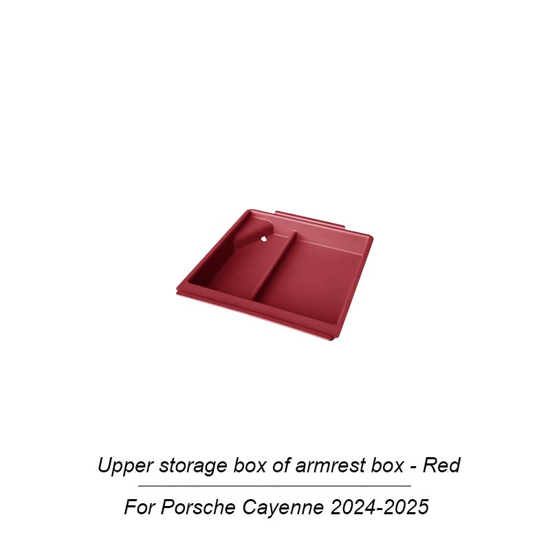 For Porsche Cayenne 2024-2025 Car Center Console Upper Lower Storage Box Tray Central Armrest Organizer Case Interior Accessory