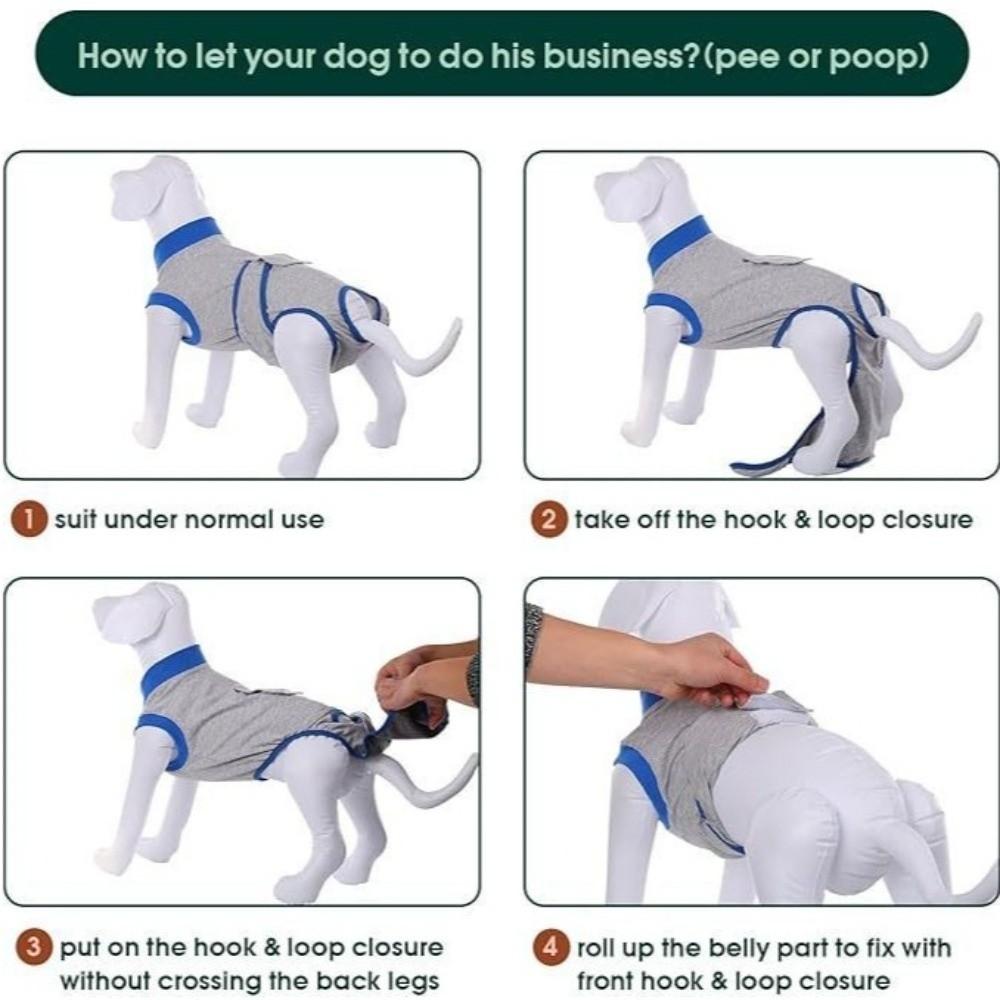 Breathable Dog Sterilization Clothes Soft Postoperative Bodysuit  Sanitary Protection