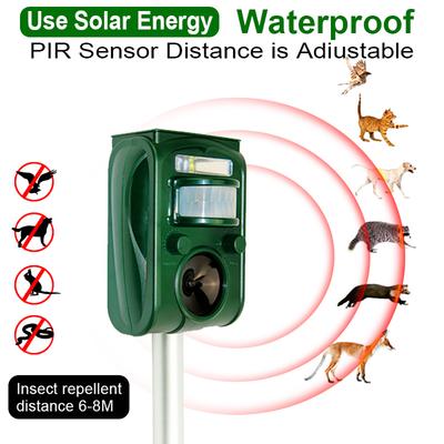 Tierabwehr Solar Außen Ultraschallabwehr Neuer PIR-Sensor Regensicher Abwehrmittel Für Garten Vertreiben Schädling Maus Vogel Fledermaus