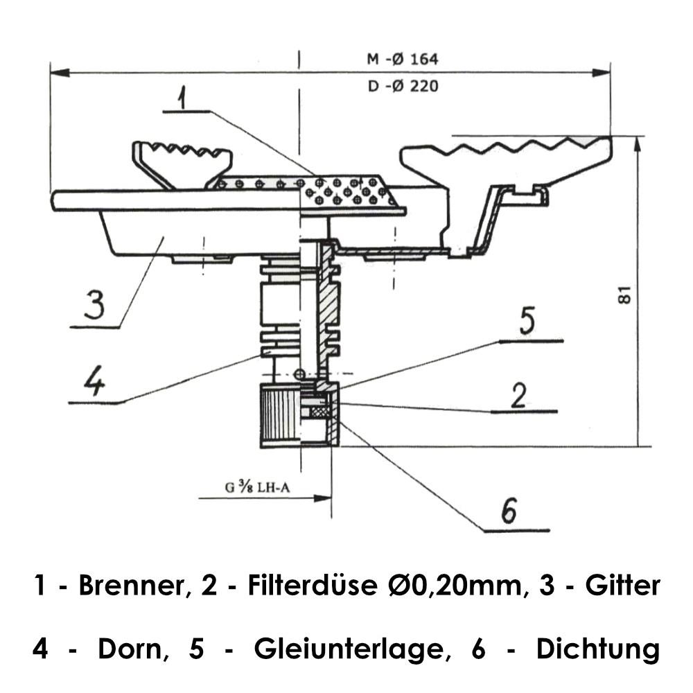 Tourist Stove Gucio Small 165Mm Gas Portable For Camping