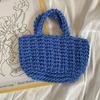 Handmade Straw Woven Women's Handbag - Trendy Ladies Net Red Bag