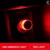 Car USB Interior LED Ambient Light Interior Atmosphere Light Colorful Environment Auto PC Decoration Lamps Computer S5Z2