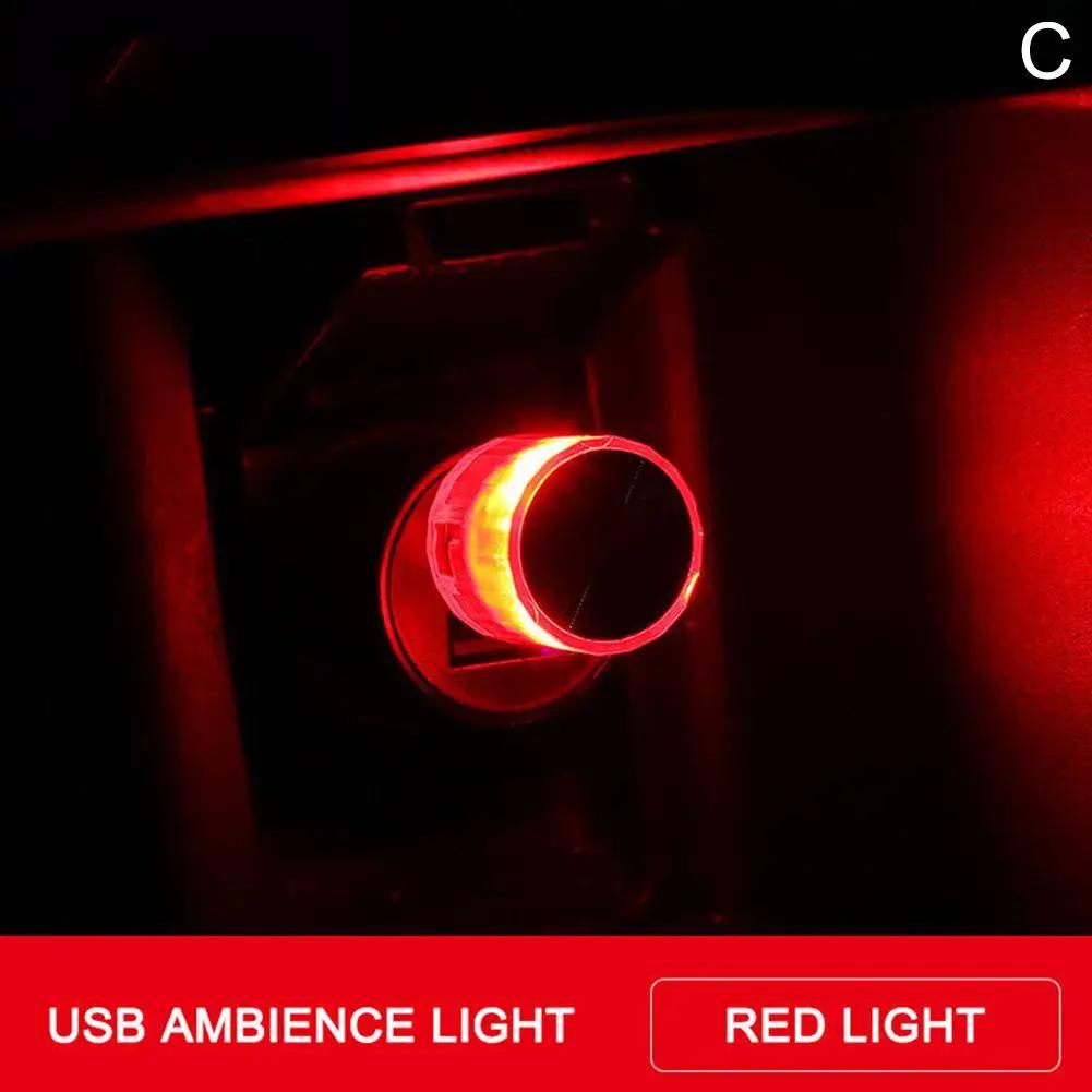 Car USB Interior LED Ambient Light Interior Atmosphere Light Colorful Environment Auto PC Decoration Lamps Computer S5Z2