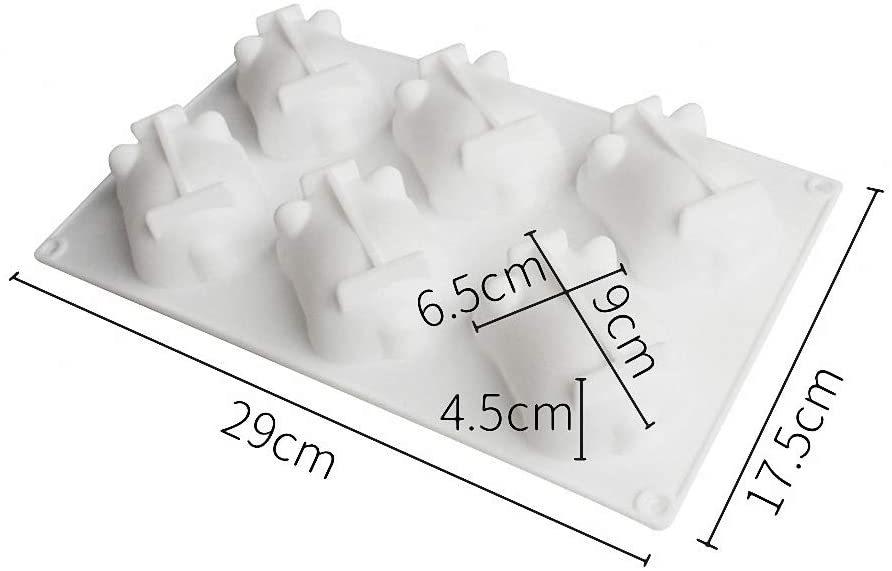 6-hole Round Cake Mold Silicone Chocolate Mold Tray Homemade DIY