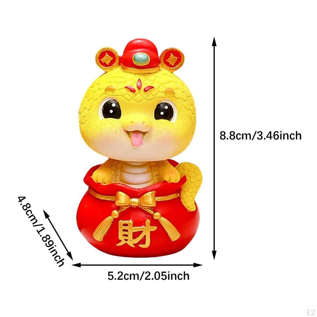 Chinese Year Snake Statue Ornament Souvenir Gift for Friends Artwork Feng Shui Figurine