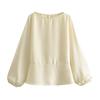 Fashion Wind Winter New Arrival Female Stylish All-Matching Fashion Casual Micro-Pull Crepe Woven Satin Tops 1197345